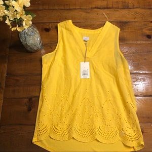 A New Day Yellow Tank Top NWT